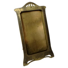Antique Standing Brass Art Nouveau Picture Frame, 1900s
