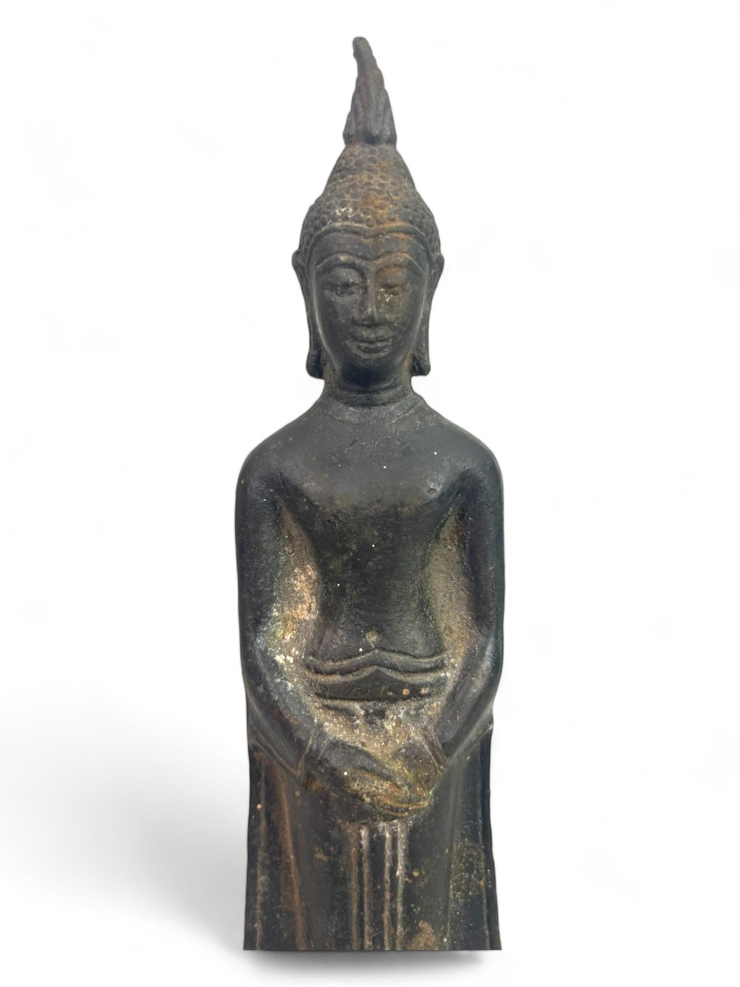 Buddha di bronzo in piedi, Thailandia, XIX secolo, stile I. B. U. in vendita 9