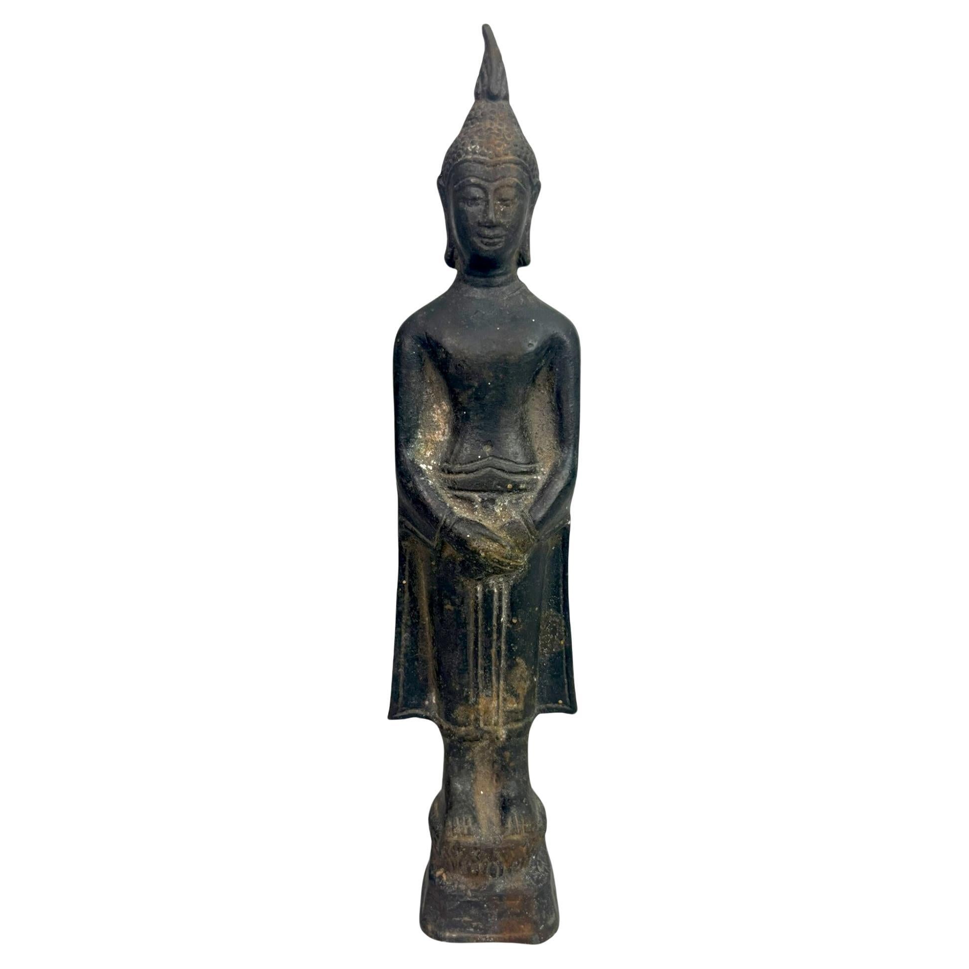 Standing Bronze Buddha, Thailand, 19th century, U-Thong B Style