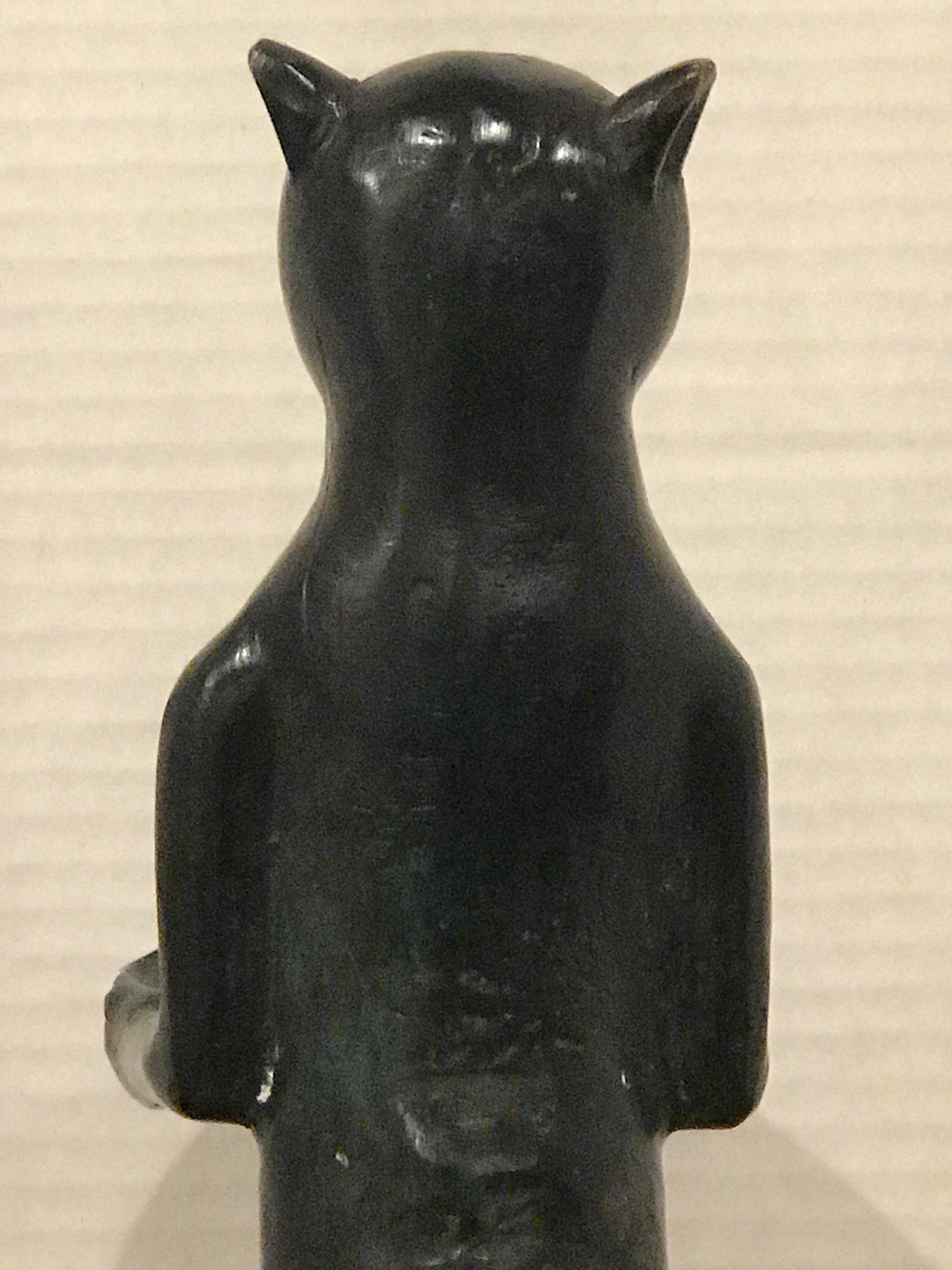 Modern Standing Bronze Cat, after Diego Giacometti's Le Chat Maitre d'Hotel For Sale