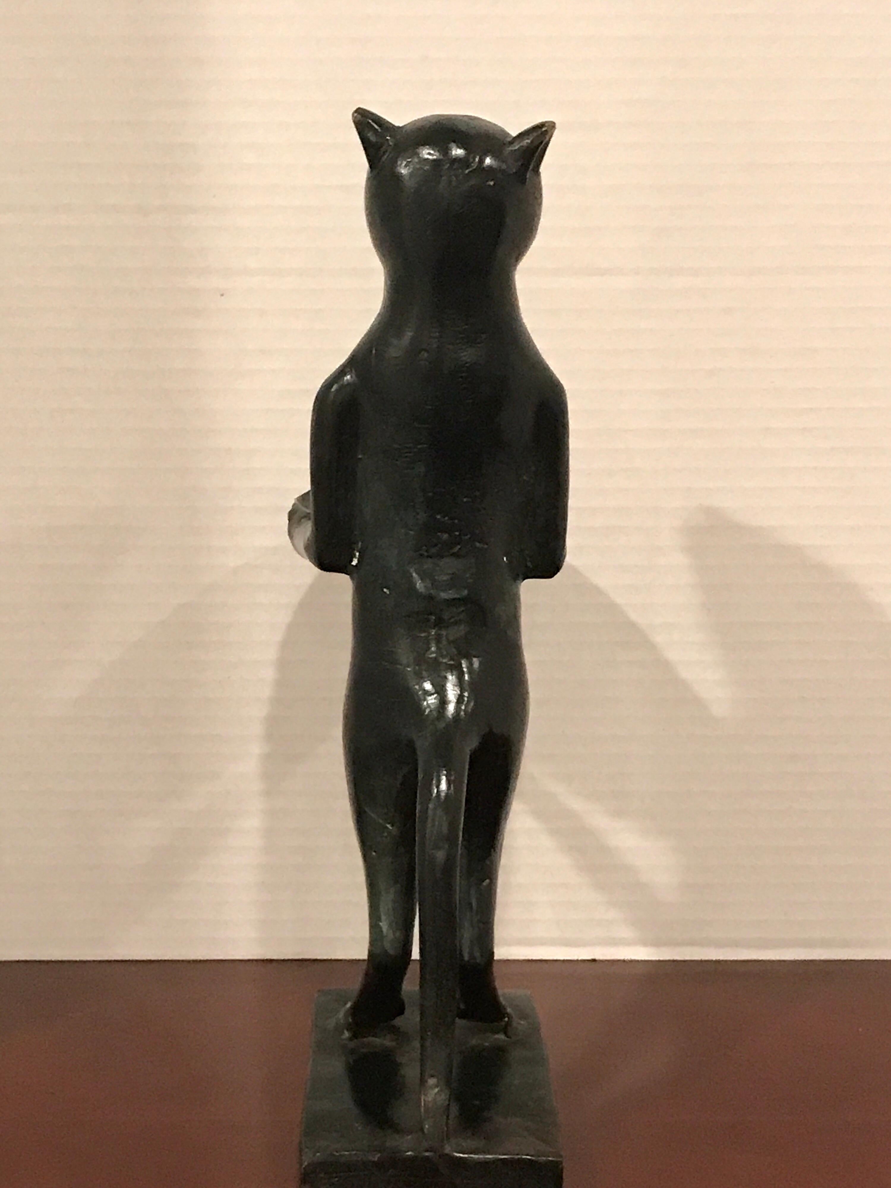 European Standing Bronze Cat, after Diego Giacometti's Le Chat Maitre d'Hotel For Sale
