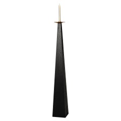 Standing Candle Holder, Monumental, Sculptural, Solid European Oak, Taes, Mokko