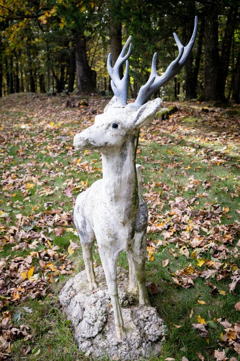 Standing Cement Deer For Sale at 1stdibs