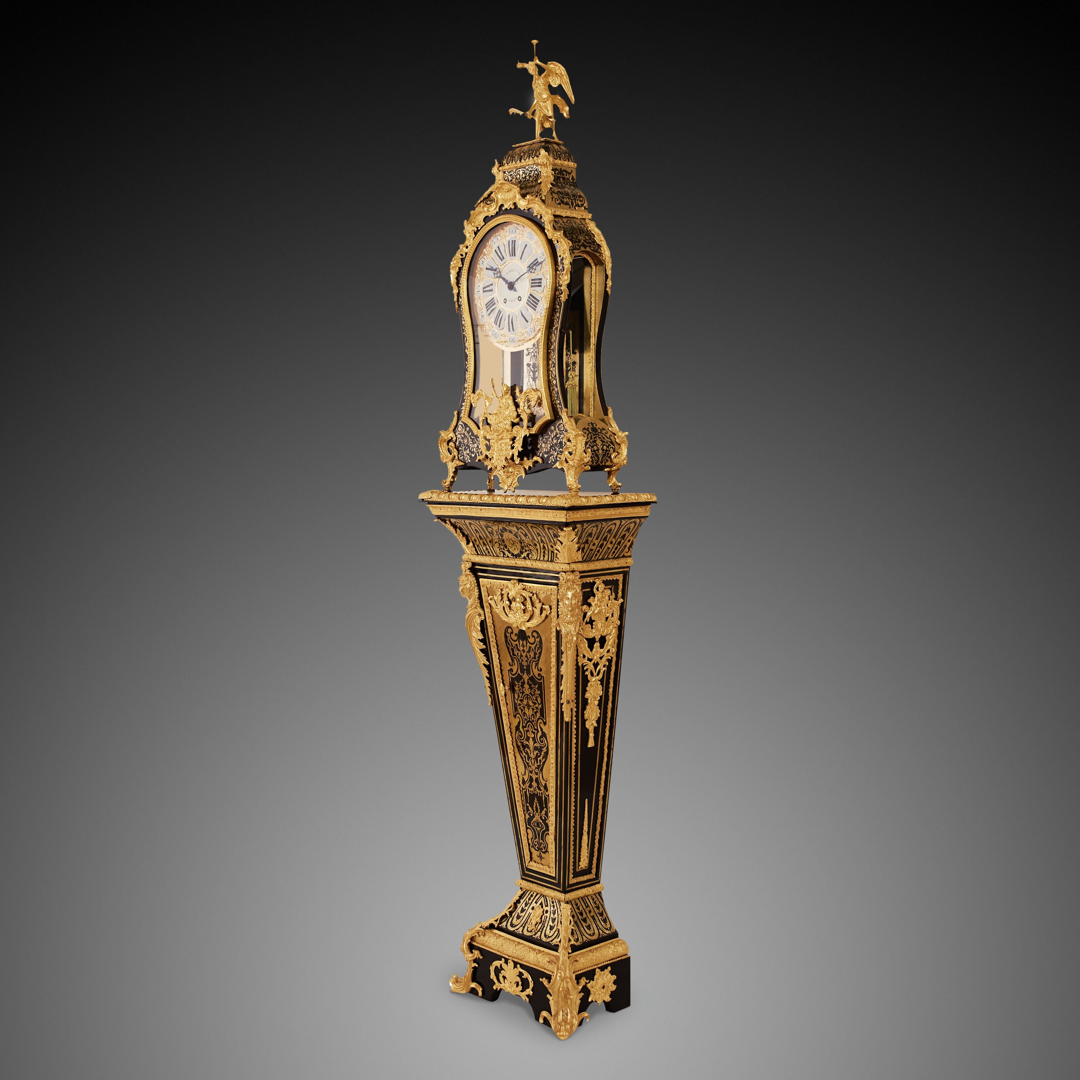 French Standing Clock Boulle 19th Century