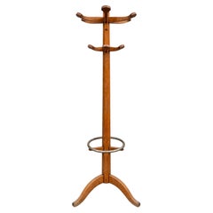 Standing Coat Rack – Art Deco Style – Solid Beech – 1940s