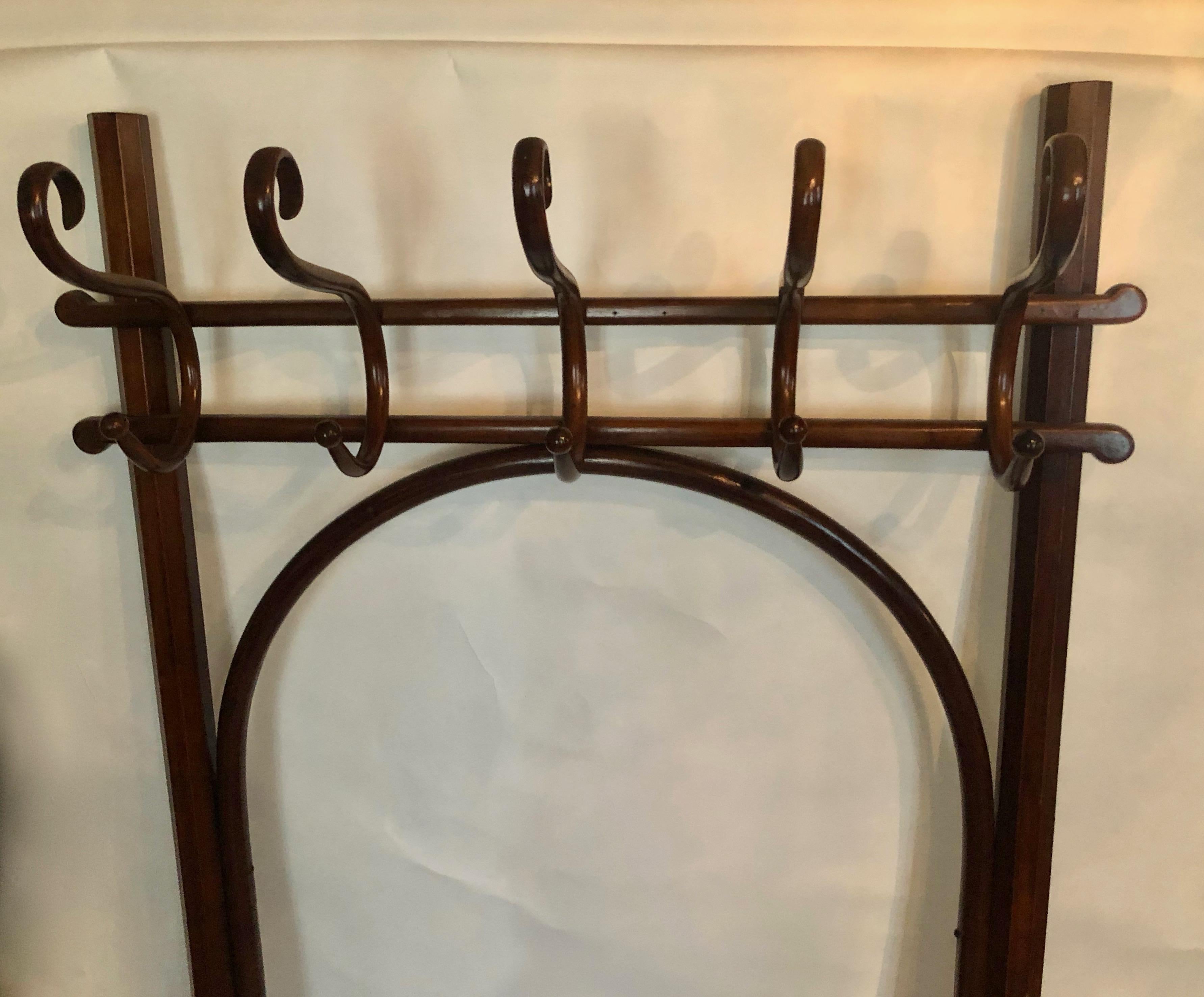 Woodwork Standing Coat Rack from Thonet, Vienna, 1900 For Sale