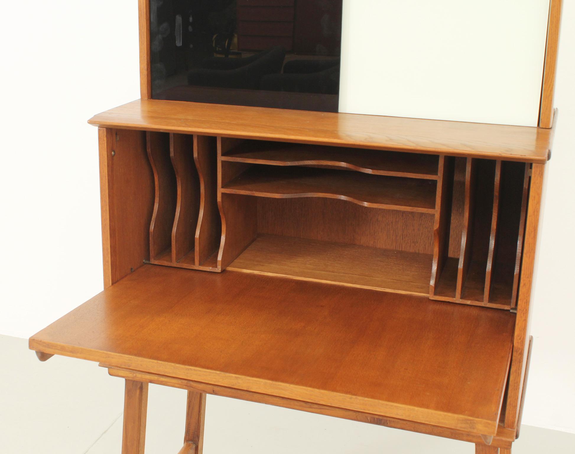 Mid-Century Modern Standing Desk by Didier Rozaffy for Meubles Oscar, France, 1950's For Sale