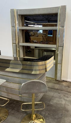 Standing Dry Bar in the style of Willy Rizzo, Italy, circa 1970s