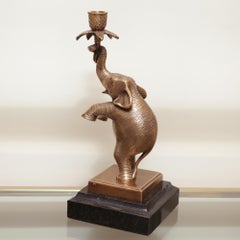 Standing Elephant Candleholder