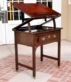 Standing English Architect's Drawing Table of Mahogany from the George III Era