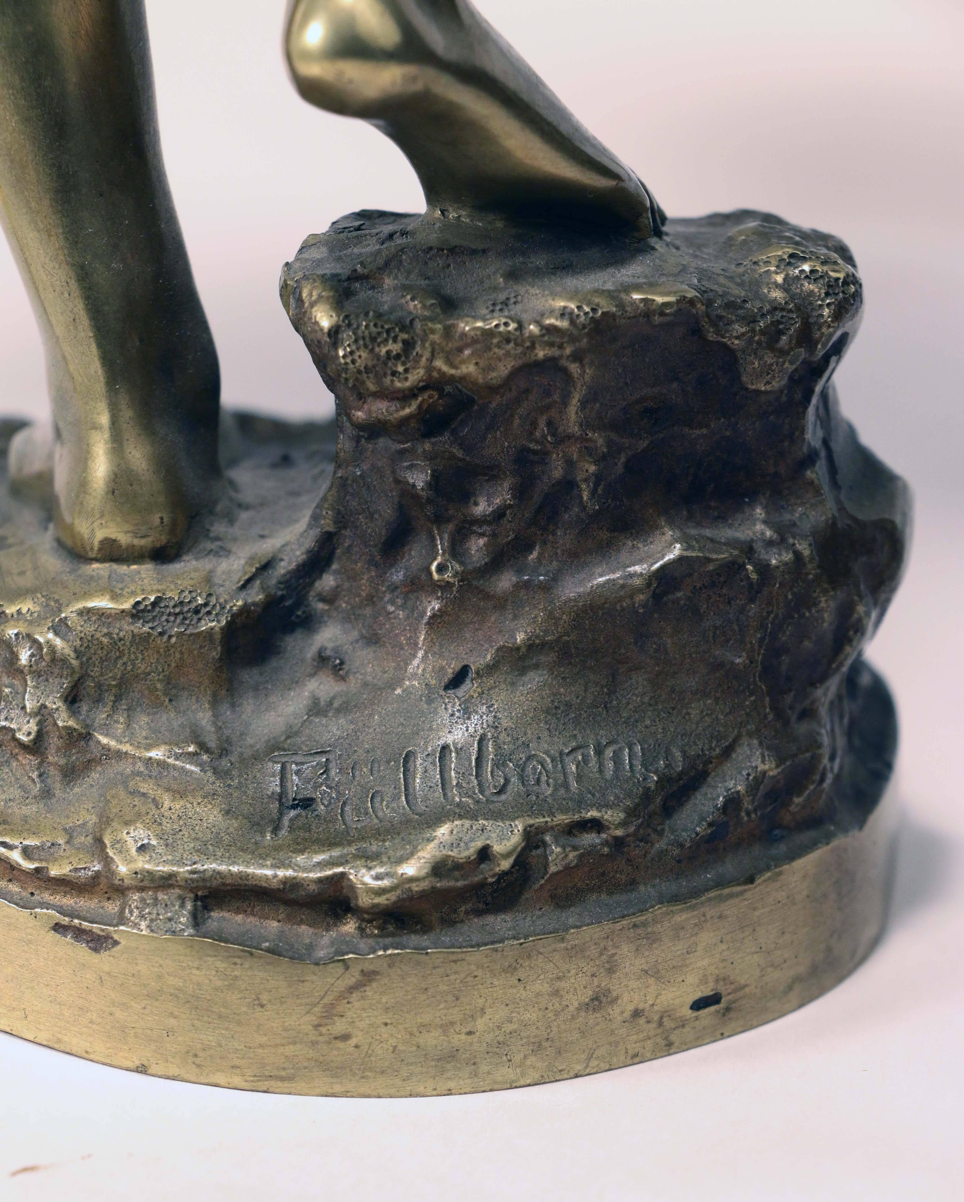 Bagnante nudo femminile in piedi, bronzo firmato Fullborn In condizioni buone in vendita a Montreal, QC