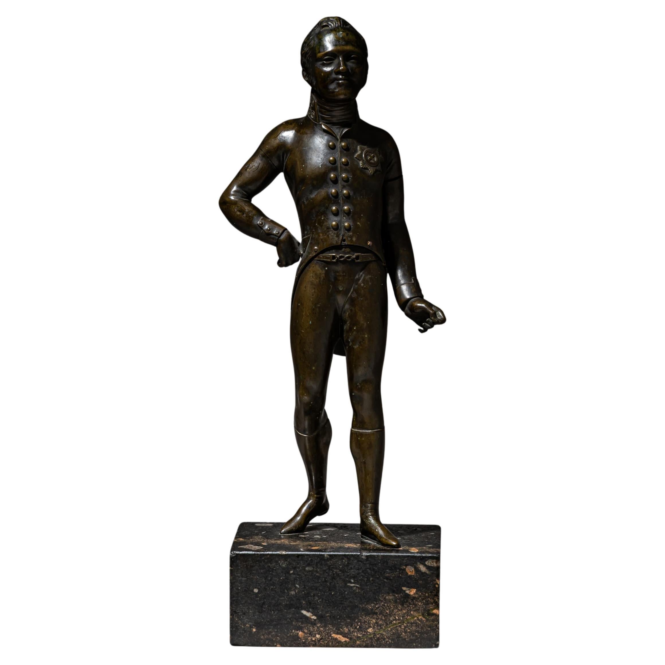 Figure debout de l'empereur Alexander I+I de Russie (1777-1825), Bronze, Russie