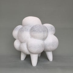 Standing Grey Cloud Hand Carved Marble Sculpture by Tom Von Kaenel