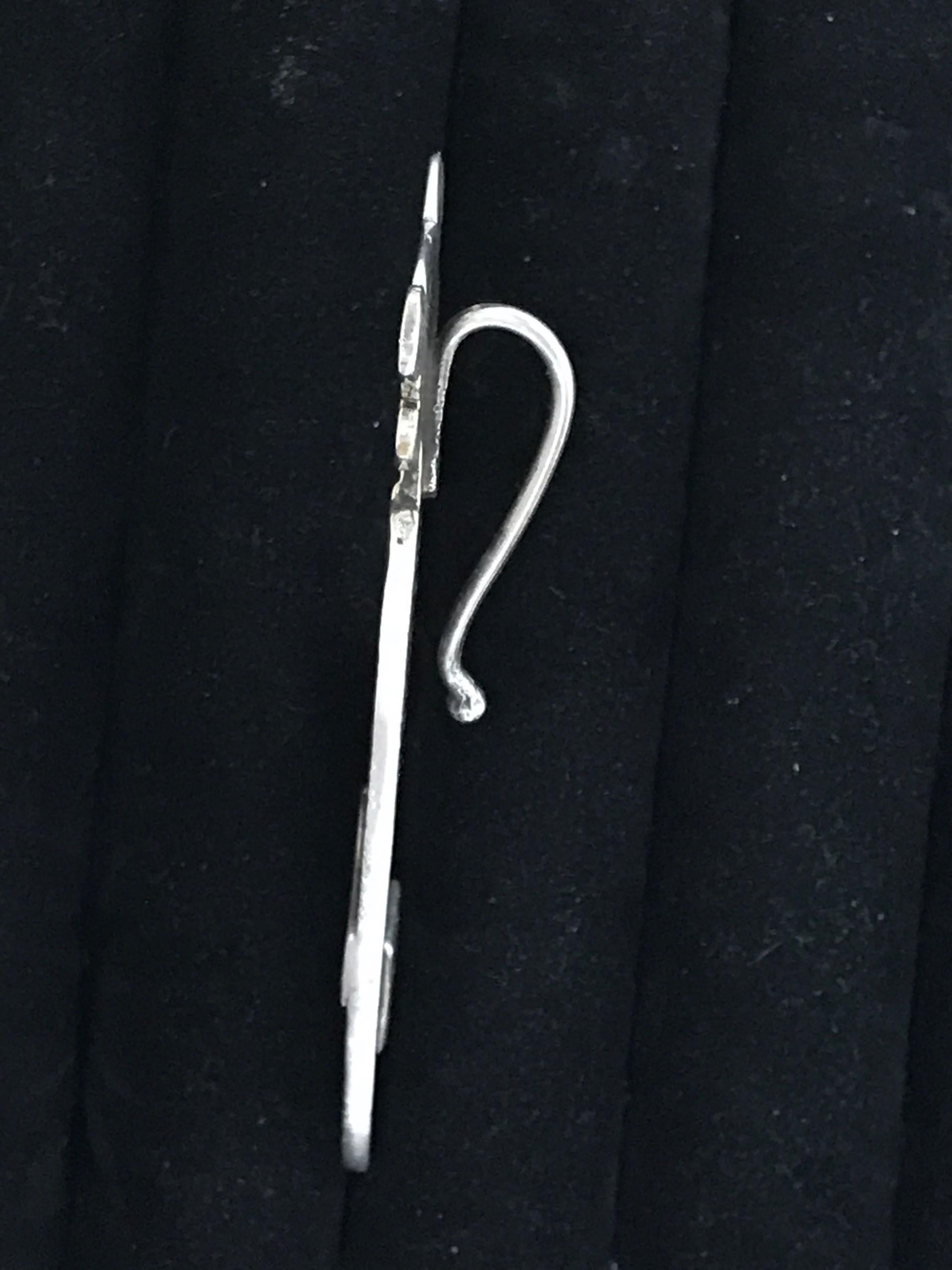 Native American Standing Guard, by Melanie Yazzie, Navajo, Female figure, silver, pendant For Sale