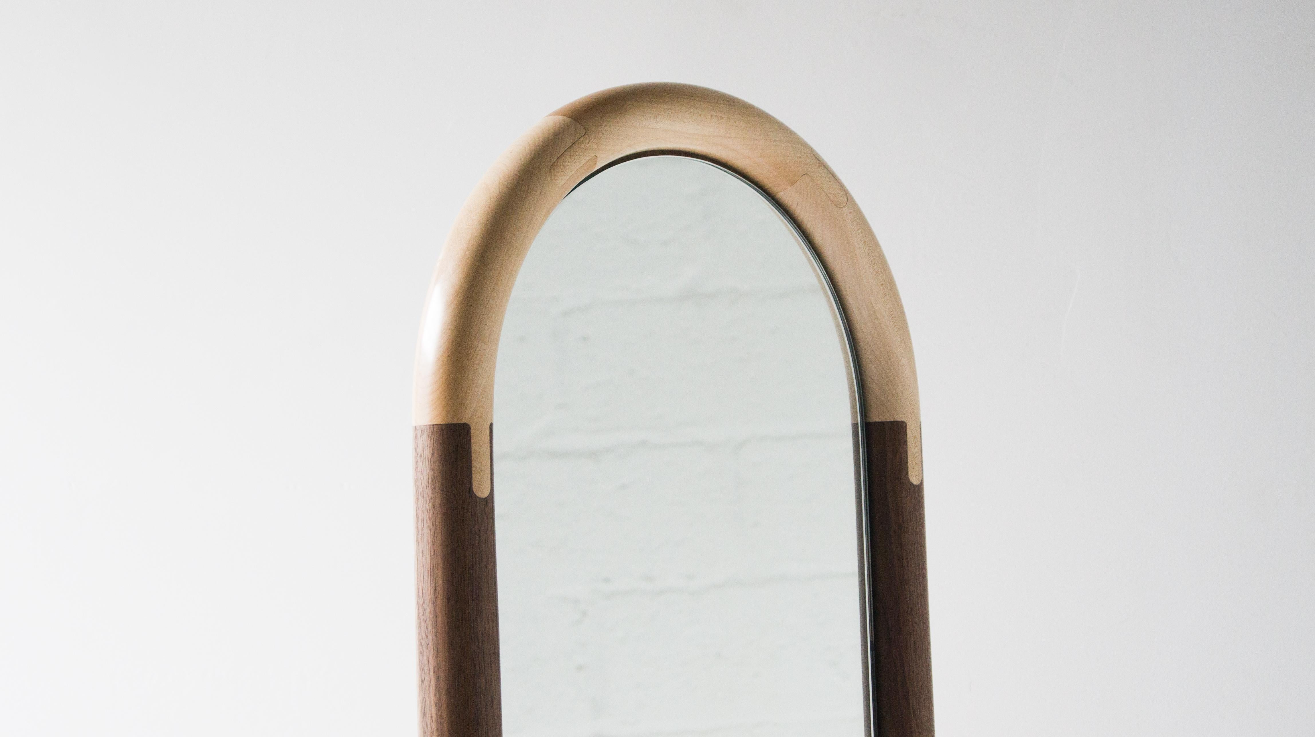Joinery Standing Halo Mirror by Birnam Wood Studio
