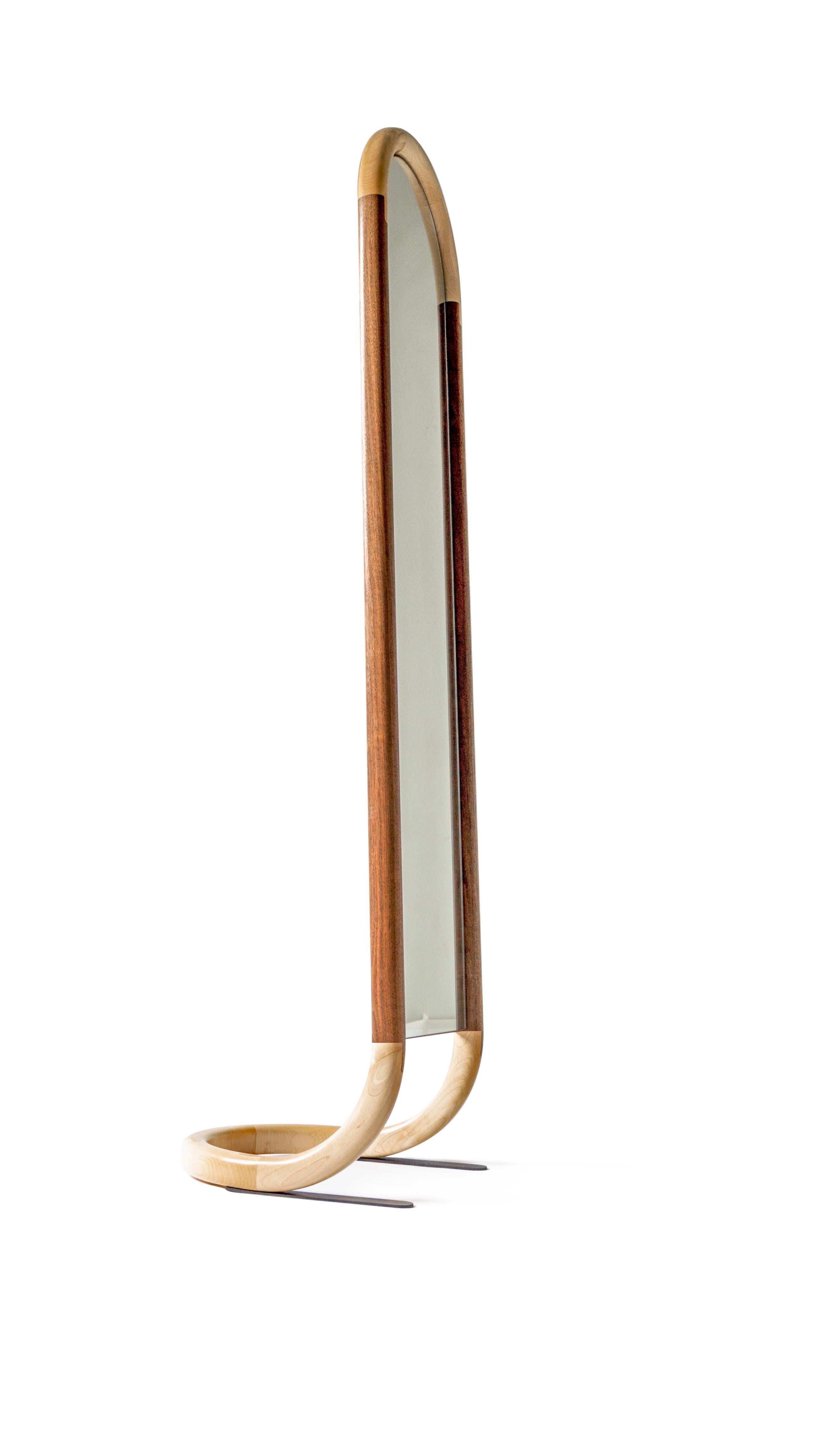 Contemporary Standing Halo Mirror by Birnam Wood Studio For Sale