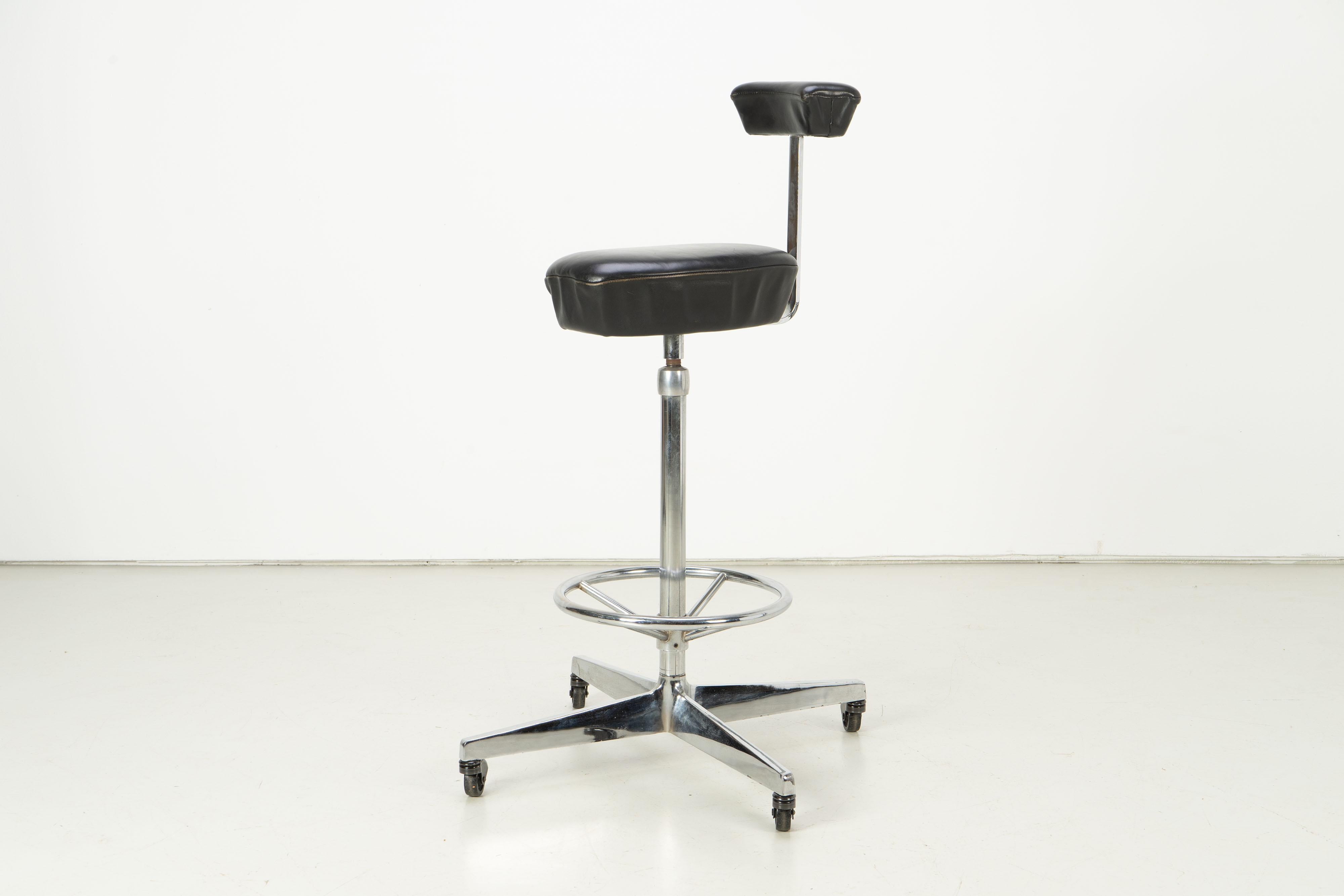 Standing-Height Roll-Top Desk and Chair by George Nelson 