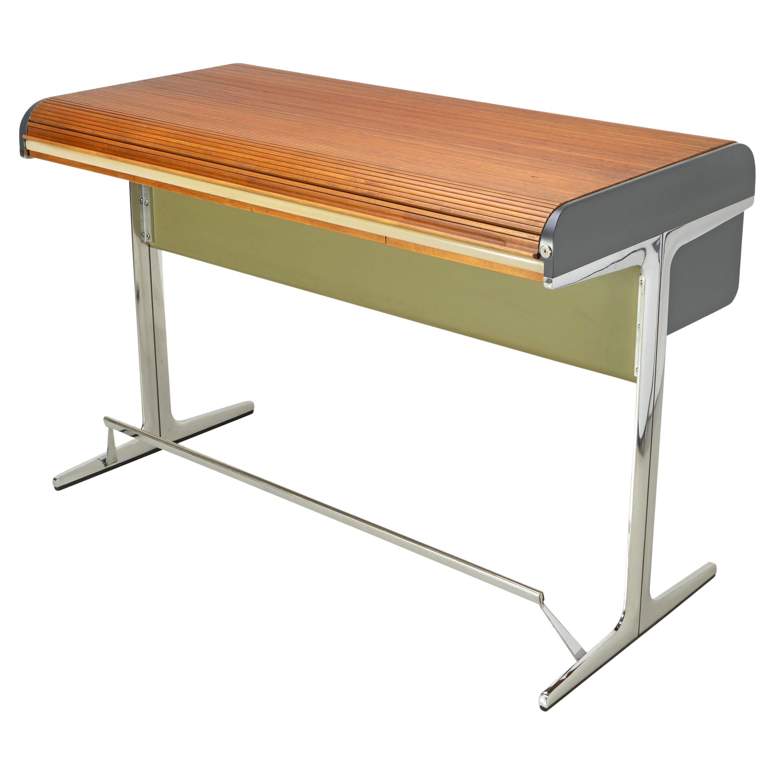 Standing-Height Roll-Top Desk and Chair by George Nelson "Action Office"