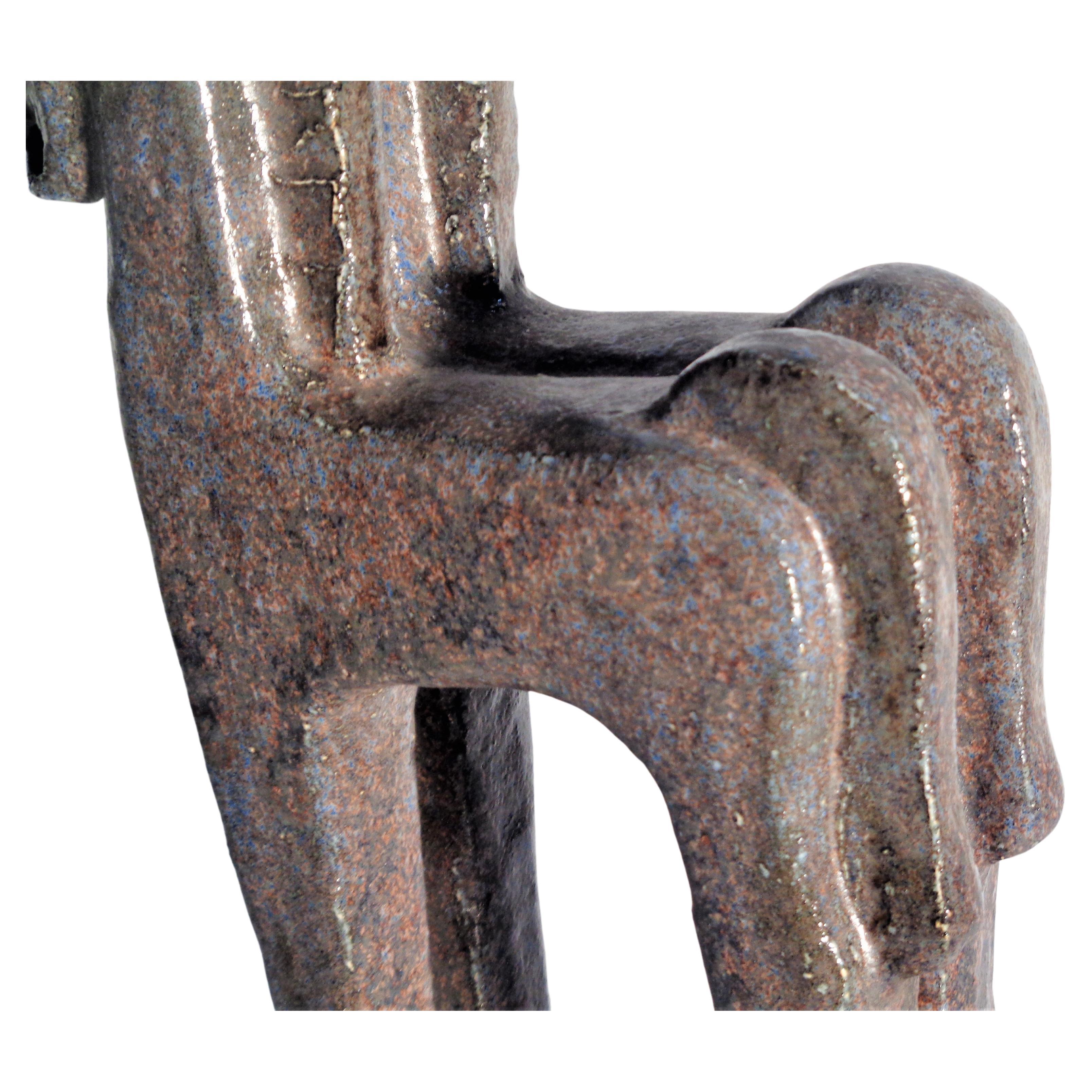 Sculpture de chevaux debout de style cubiste, Helmut Schaffenacker Bon état à Rochester, NY