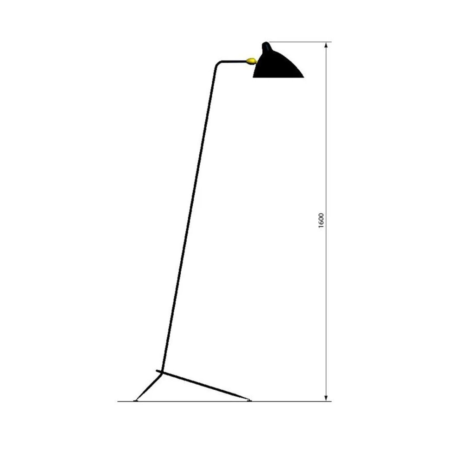Postmoderne Lampe sur pied à 1 bras de Serge Mouille en vente