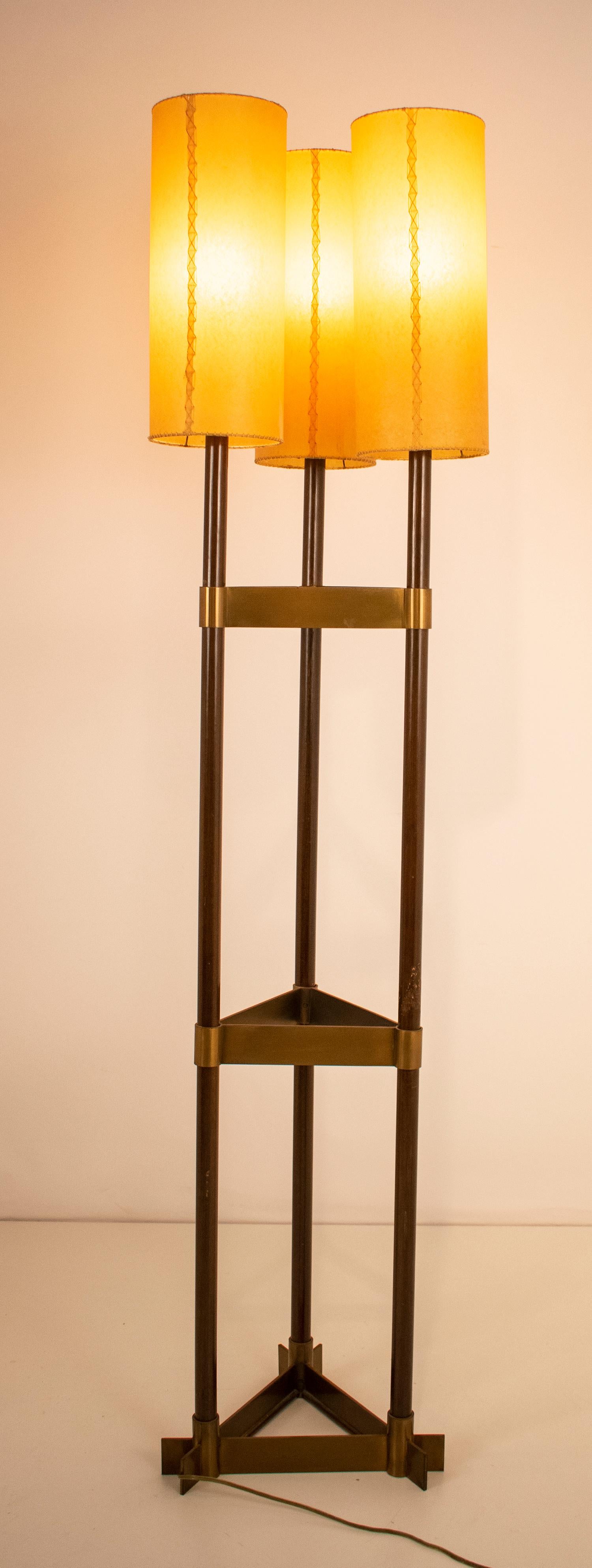 Standing Lamp by Jordi Vilanova, Solid Walnut and Solid Brass, Barcelona, 1960s 8