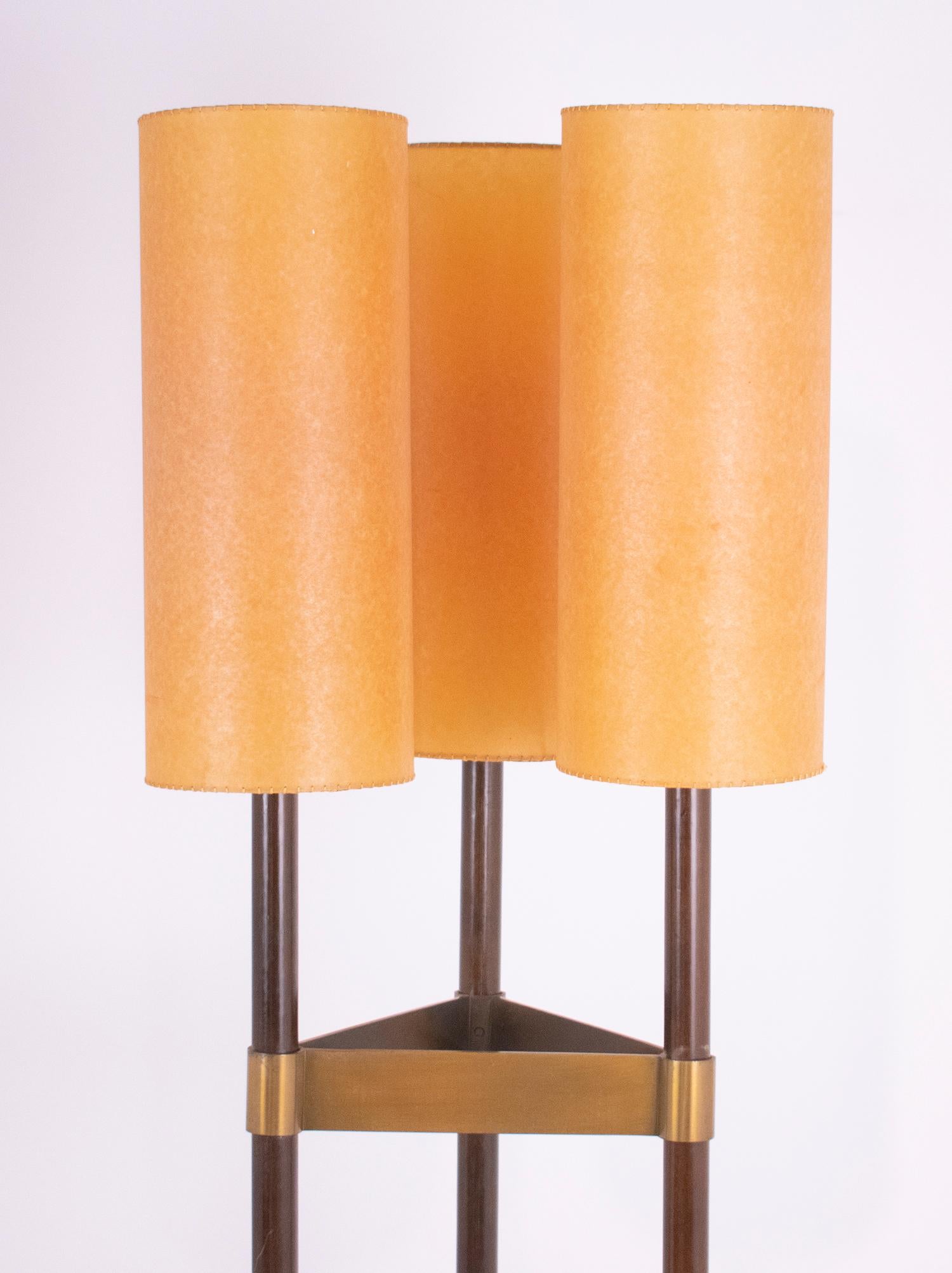 Standing Lamp by Jordi Vilanova, Solid Walnut and Solid Brass, Barcelona, 1960s 2