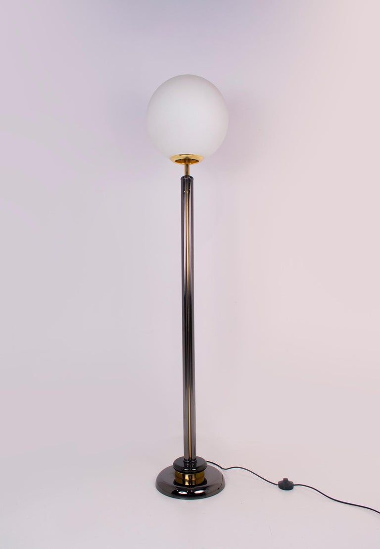 Standing Lamp Globe Brass, Spain 80's For Sale at 1stDibs