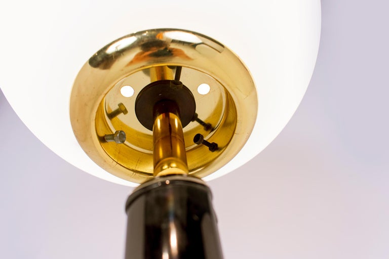 Standing Lamp Globe Brass, Spain 80's For Sale at 1stDibs