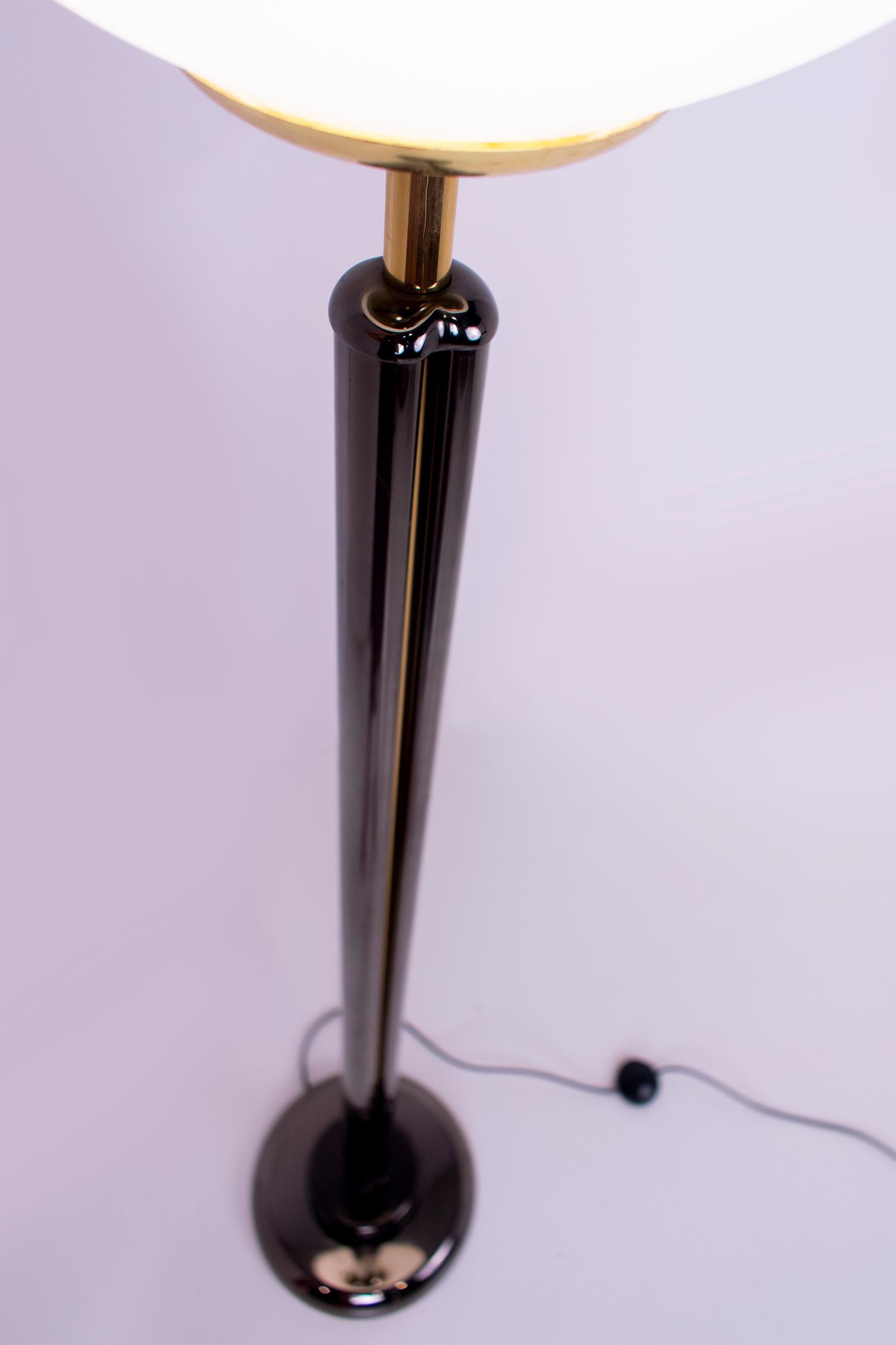 Metal Standing Lamp Globe Brass, Spain 80's
