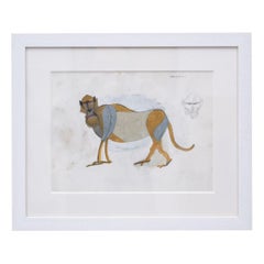 Macaco de pie Gouache de Henri Samouilov