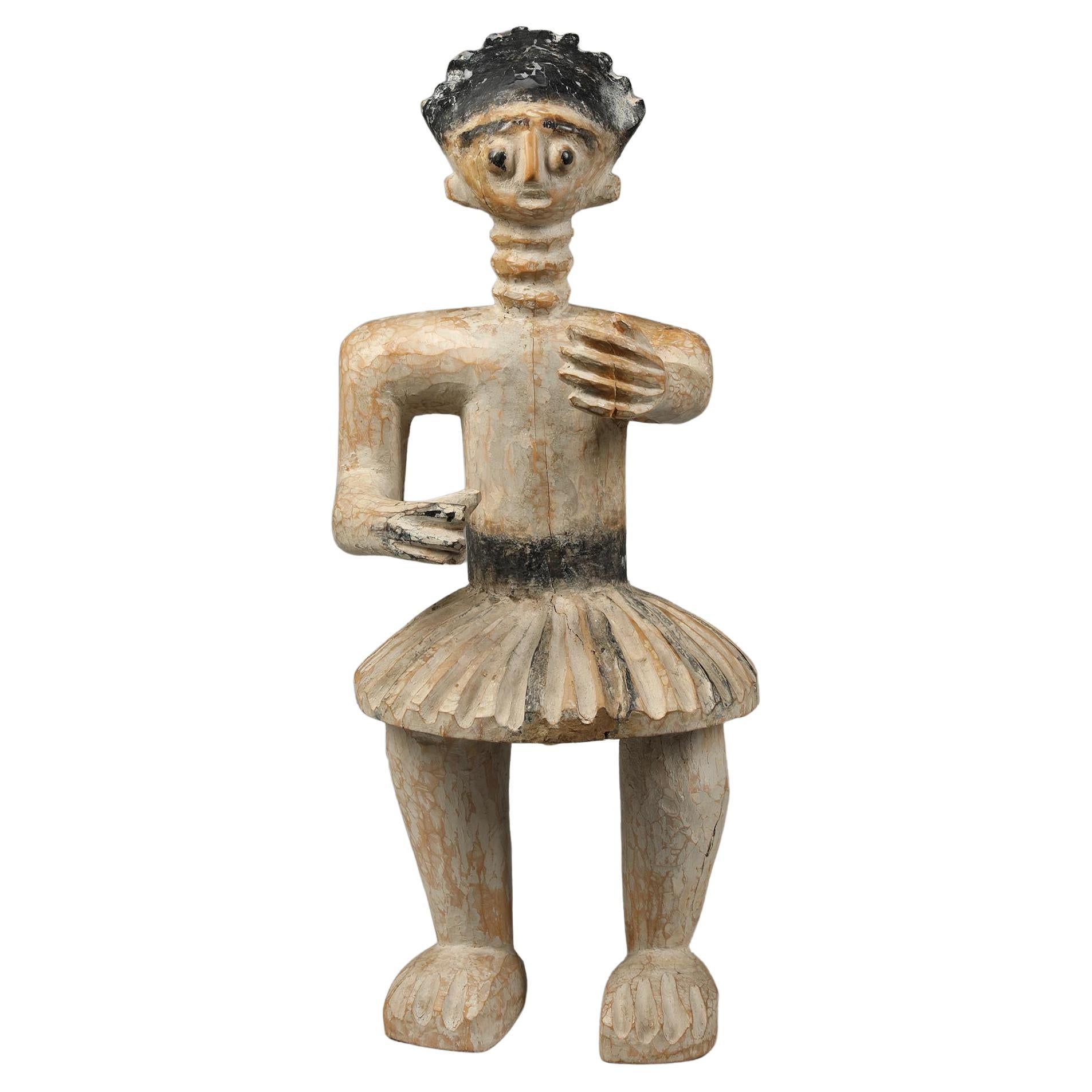 Standing Male Dancer, Fante Drum Attendant with Arm Out, Ghana, Early 20th Cen. For Sale