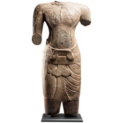 Standing Male Deity, Cambodia, Angkor Vat Period, Siem Reap Style, 12th Century