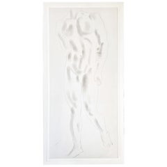 Vintage "Standing Male Nude," Extraordinary Drawing for Boxer Sculptures by Cecil Howard