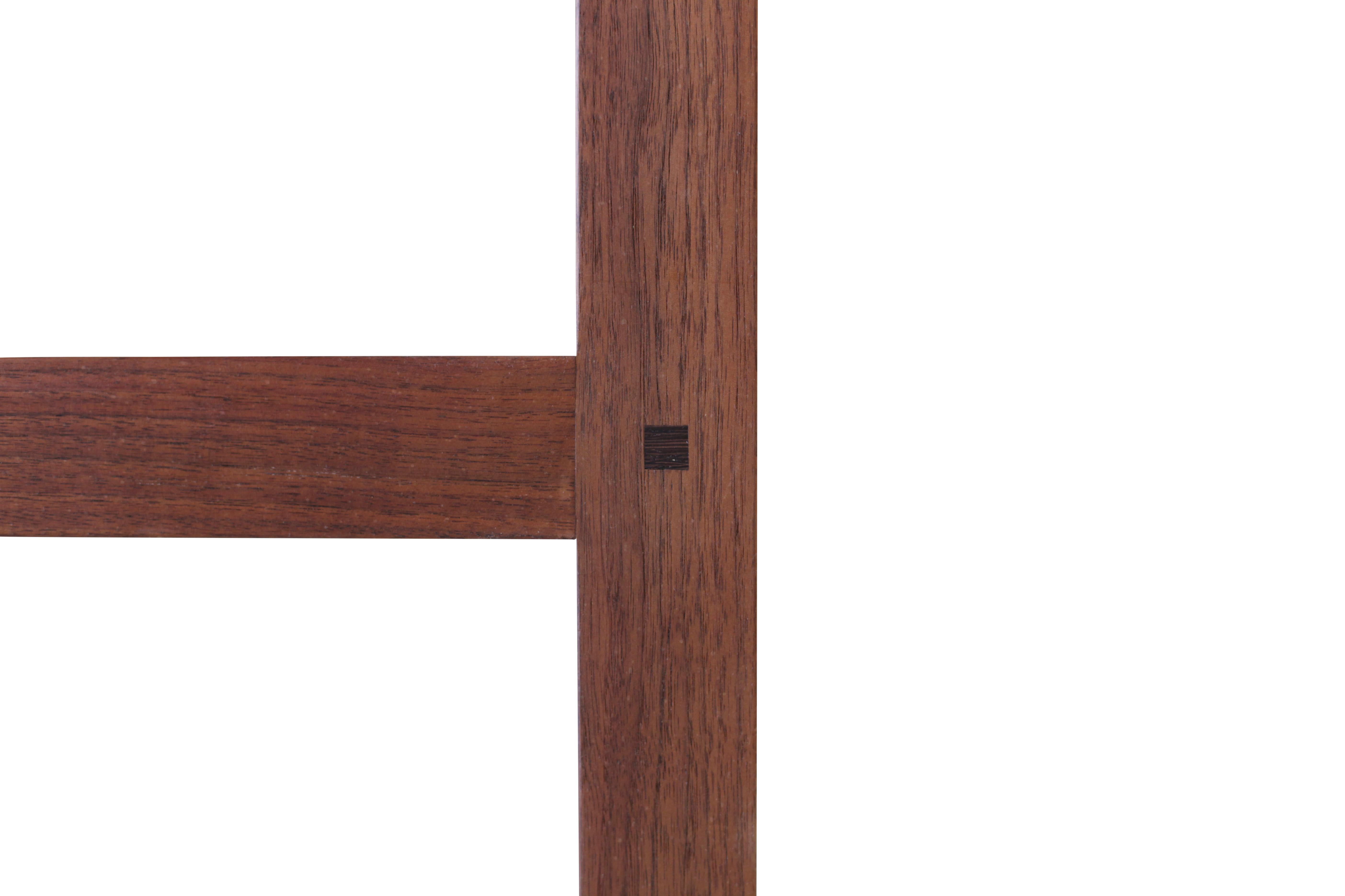 American Standing Mirror in Walnut with Bridle Joints and Wenge Pegs by Boyd & Allister For Sale