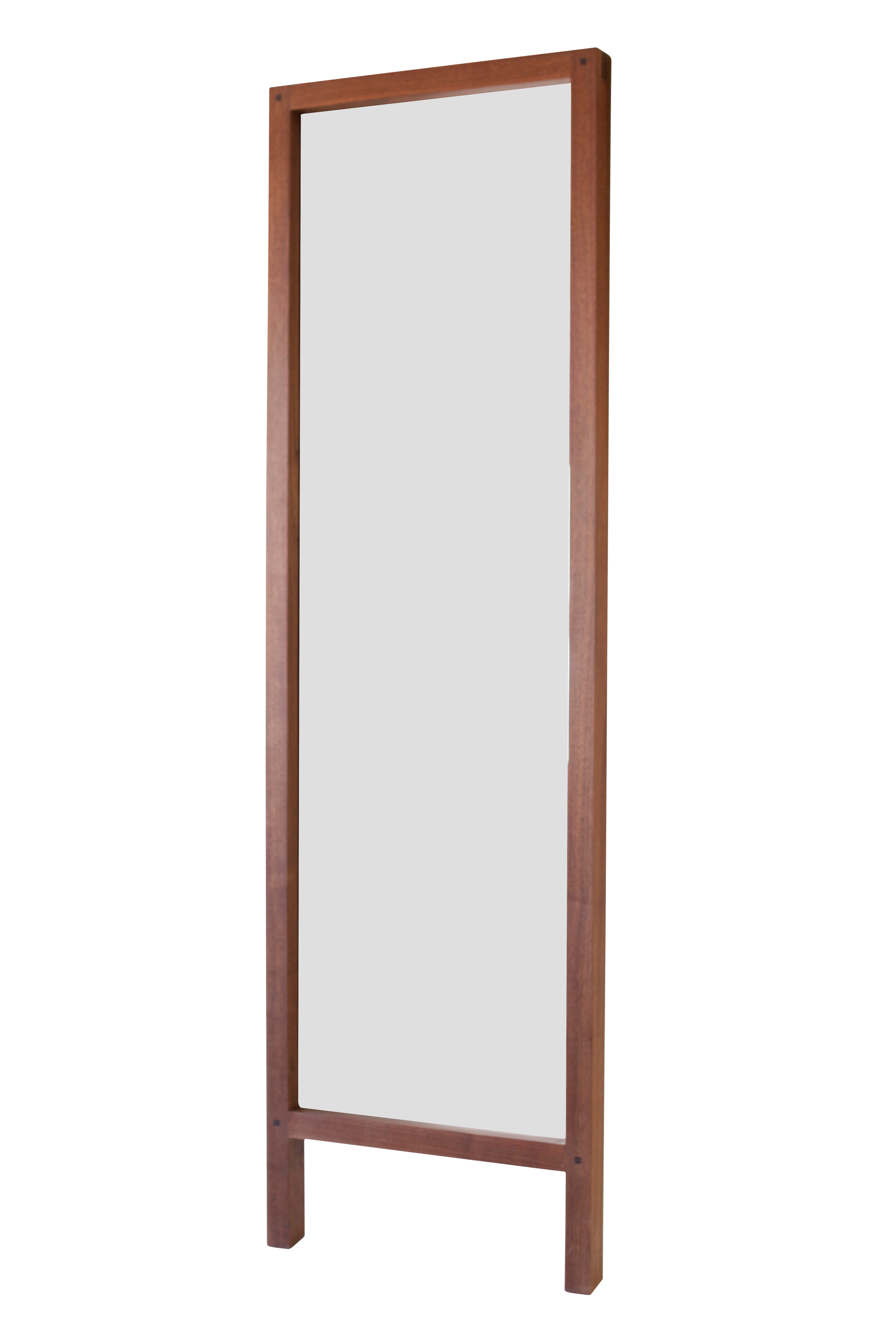 Walnut Hilier Floor Standing Full Length Dressing Mirror 