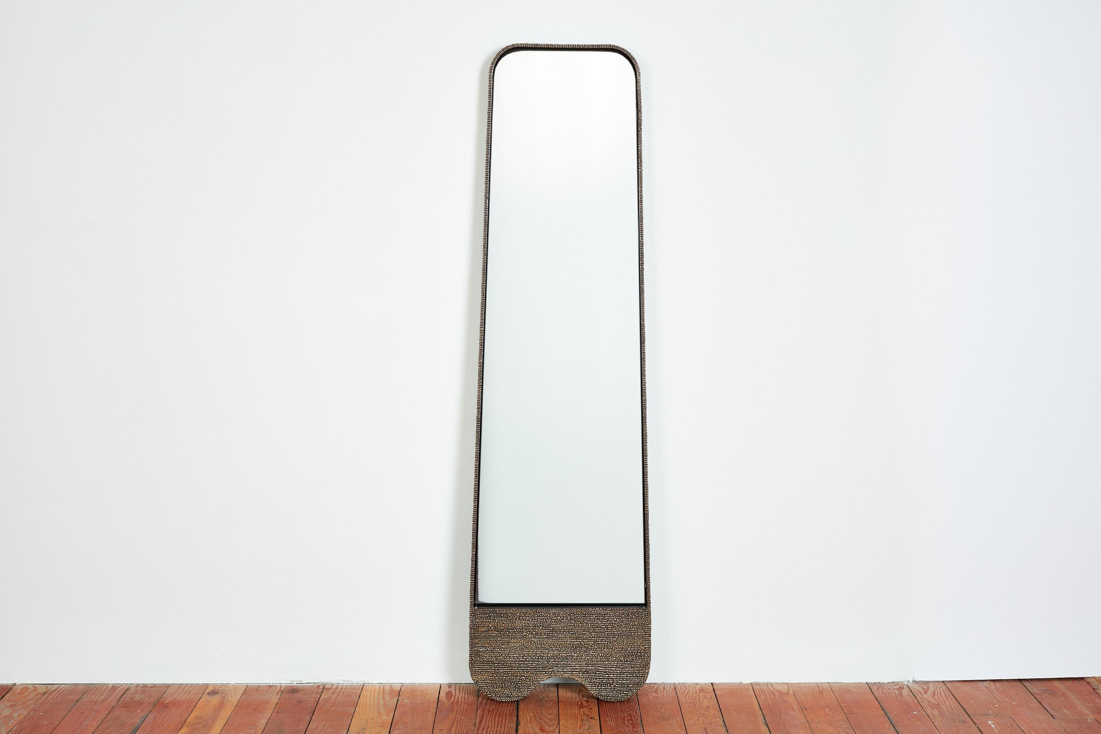American Standing Molten Mirror by William Emmerson For Sale