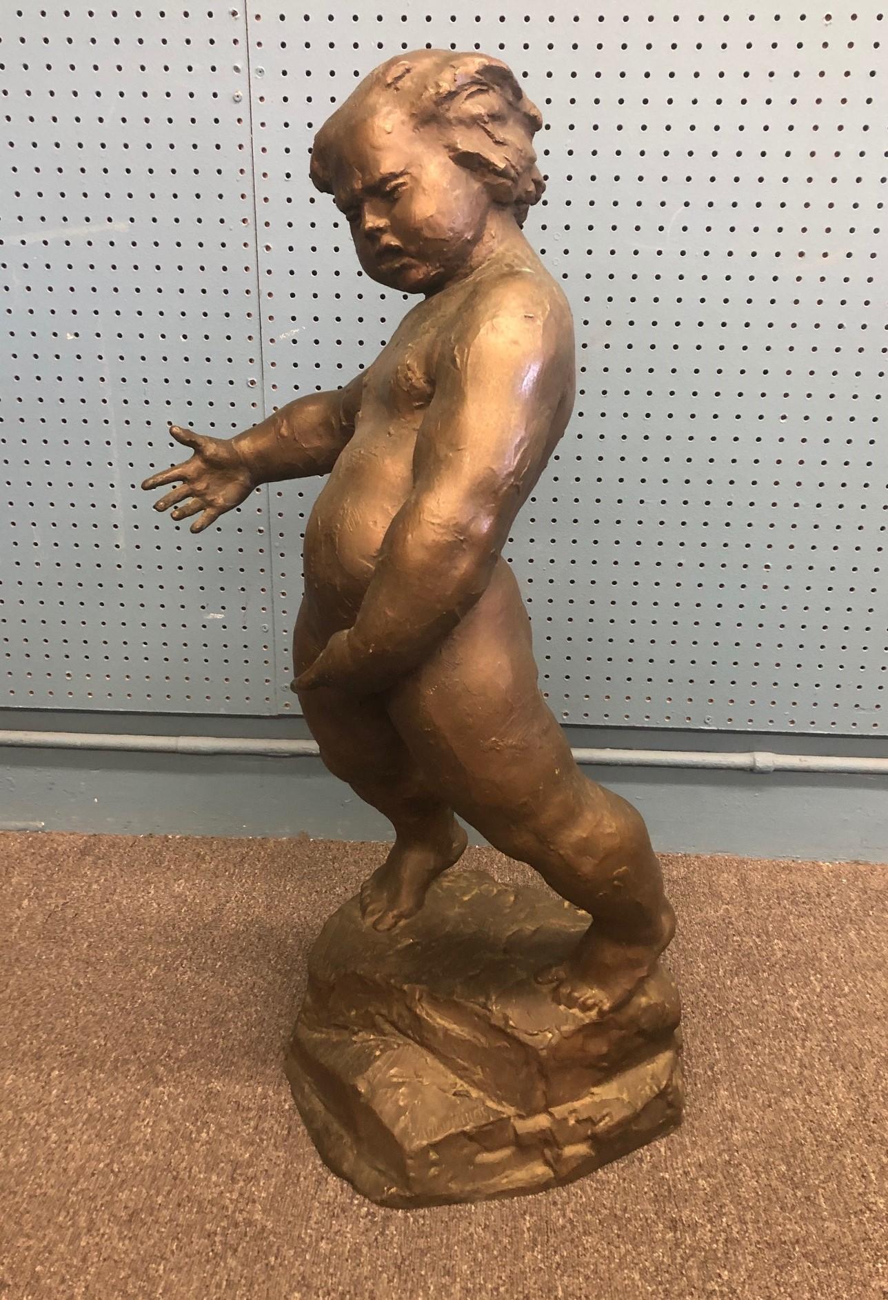 Impressive bronze statue entitled 