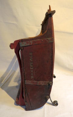 Standing Red Painted Cranberry Scoop by A.D. Makepeace Co., Wareham, MA