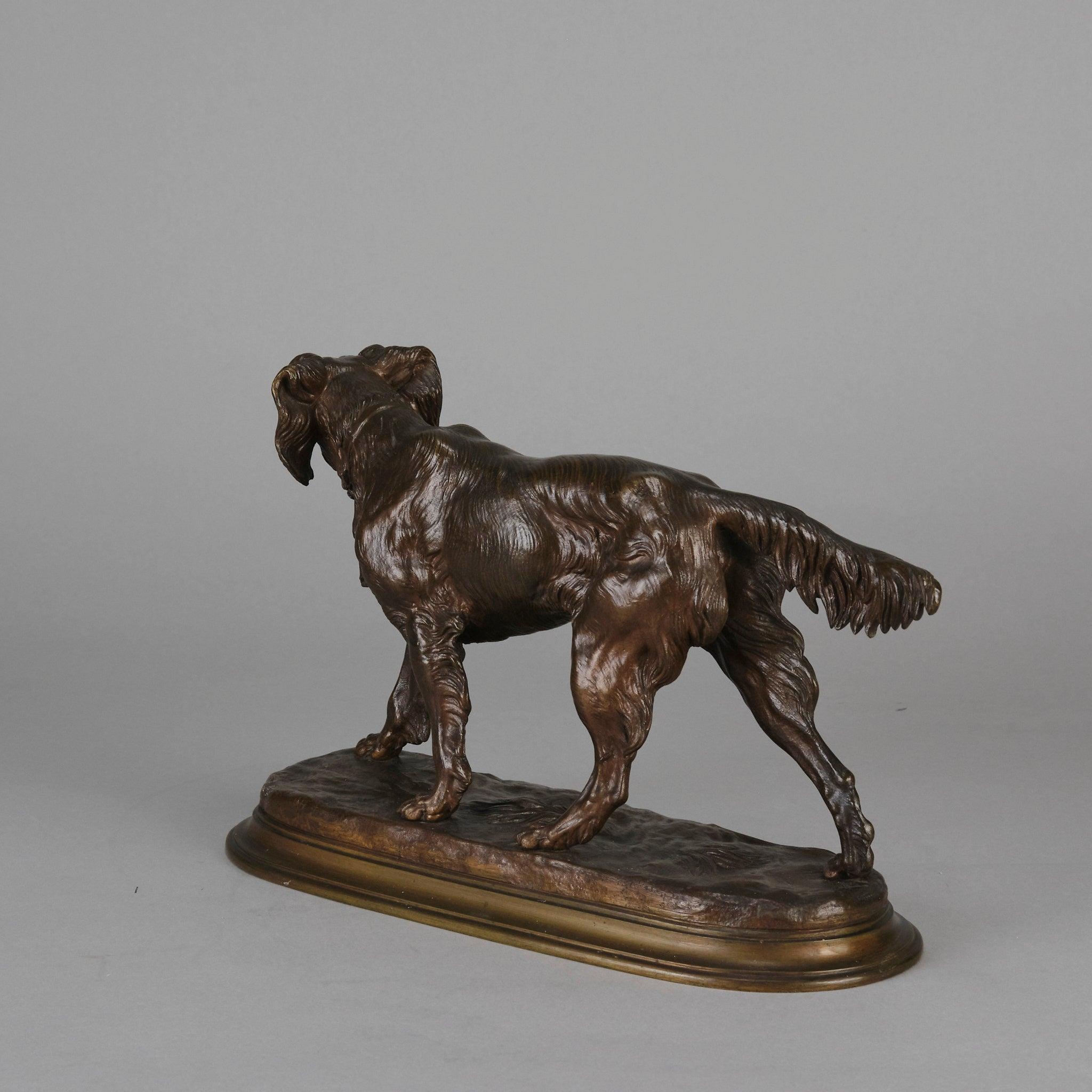 “Standing Setter” French Animaliers Bronze by Jules Moigniez, circa 1870 In Excellent Condition For Sale In London, GB