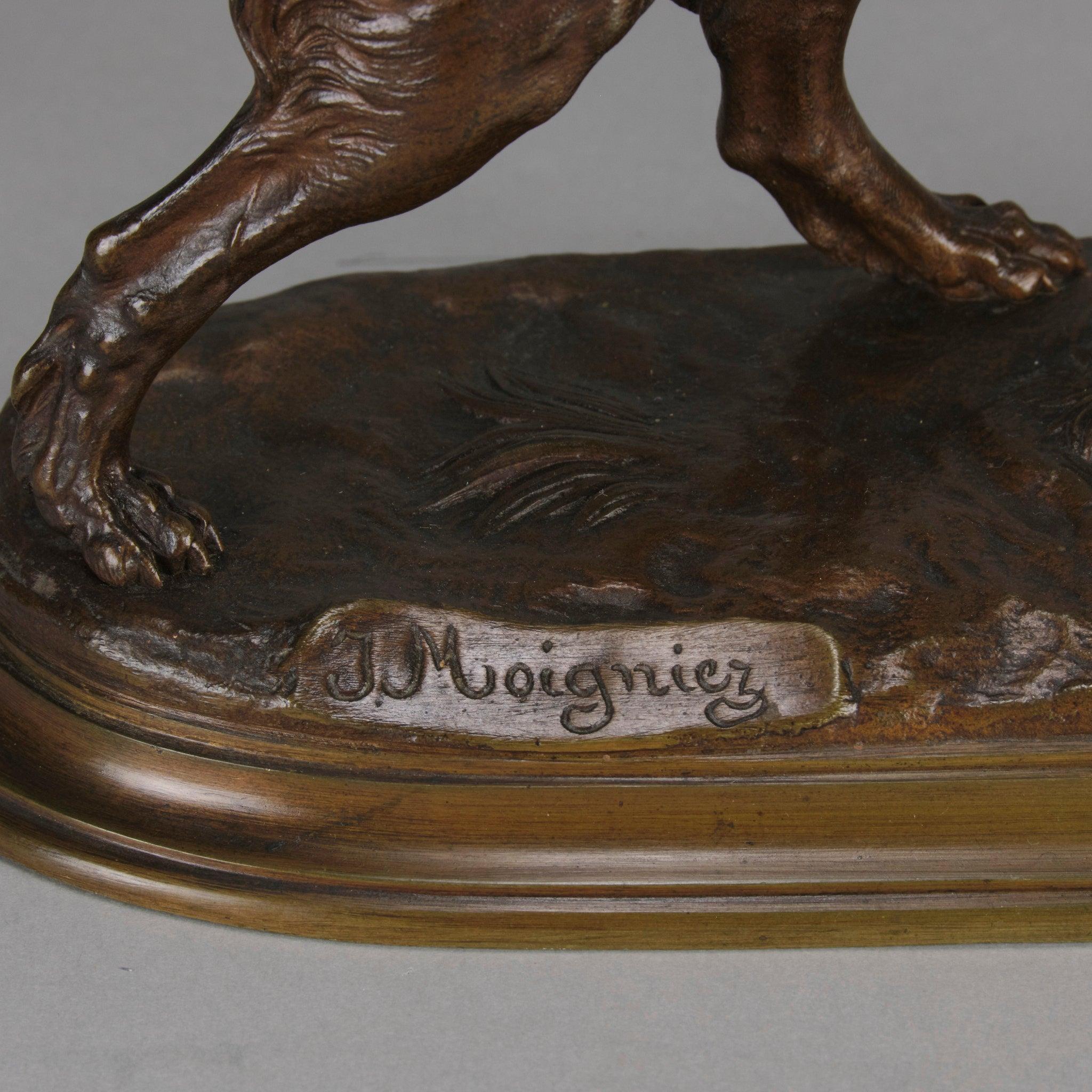 “Standing Setter” French Animaliers Bronze by Jules Moigniez, circa 1870 For Sale 2