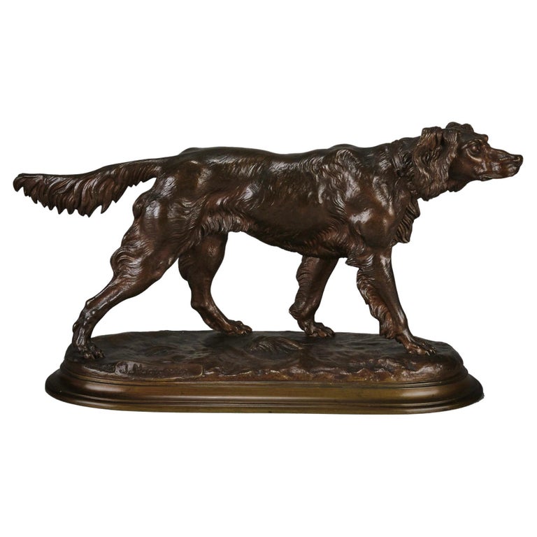 Standing Setter” French Animaliers Bronze by Jules Moigniez, circa 1870 For  Sale at 1stDibs | j moigniez bronze