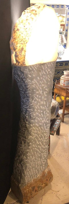 Standing Tall Alabaster Contemporary OC Floor Lamp  by Stephen Downes