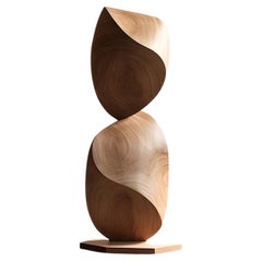 Standing TOTEM Wood Sculpture, Still Stand No15 by Joel Escalona