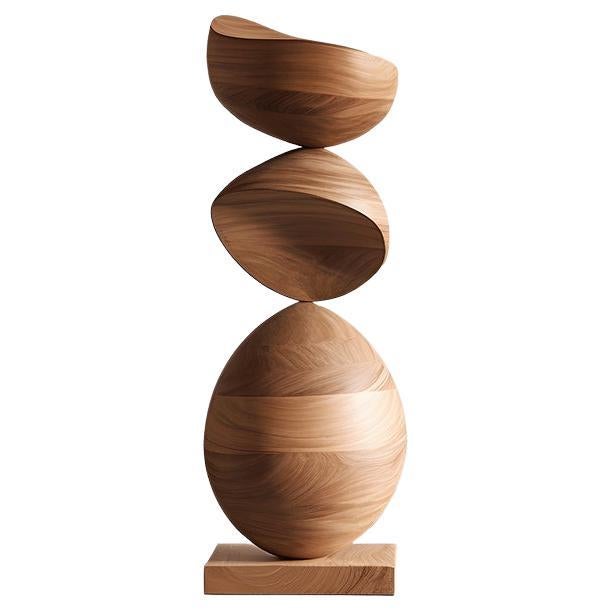 Still Stand No16: Handcrafted Walnut Totem, A Serene Escalona Art Piece For Sale
