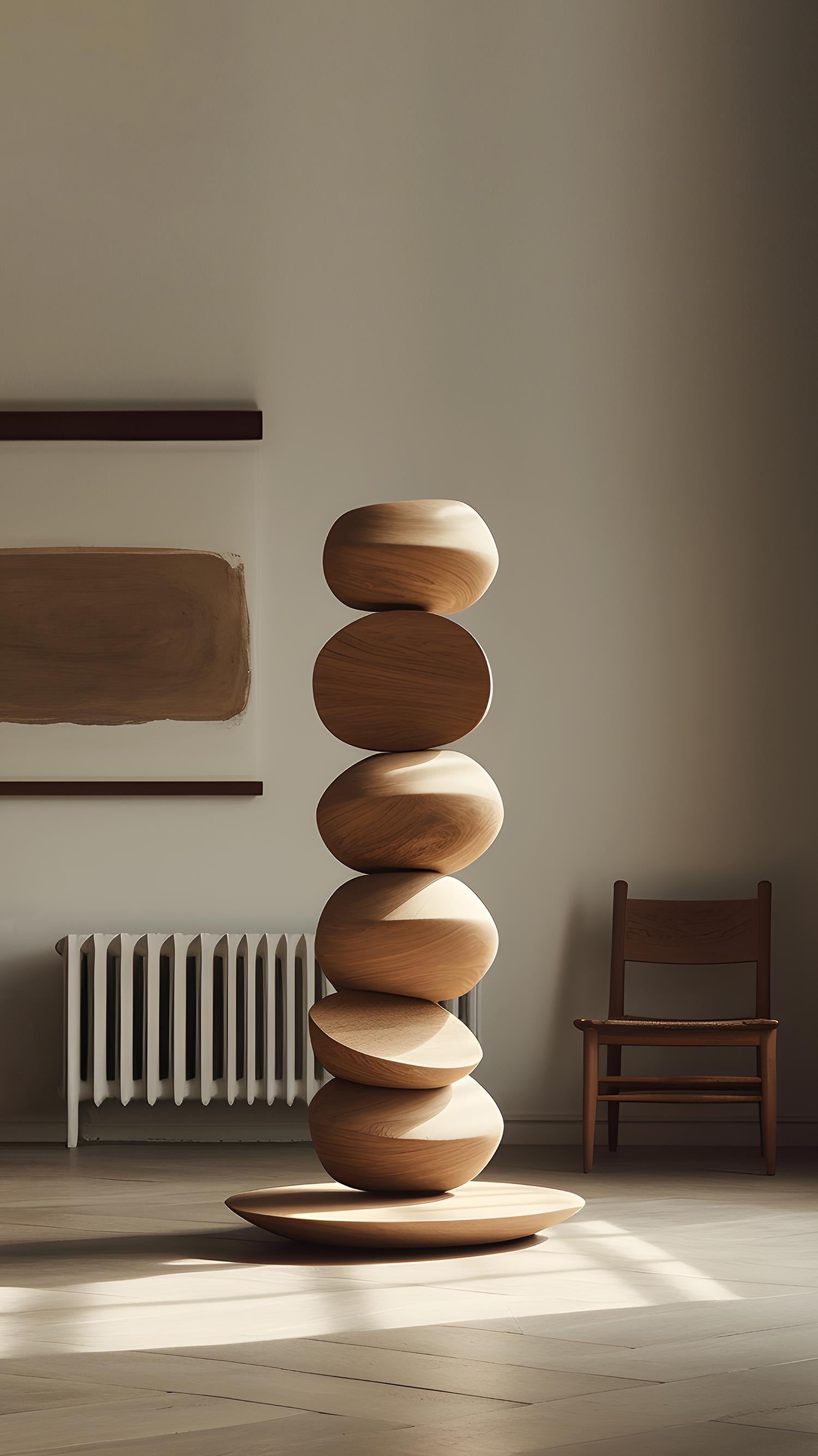 Fatto a mano Totem della Serenità in legno alto, alzata n. 27: scolpito da Joel Escalona di NONO in vendita