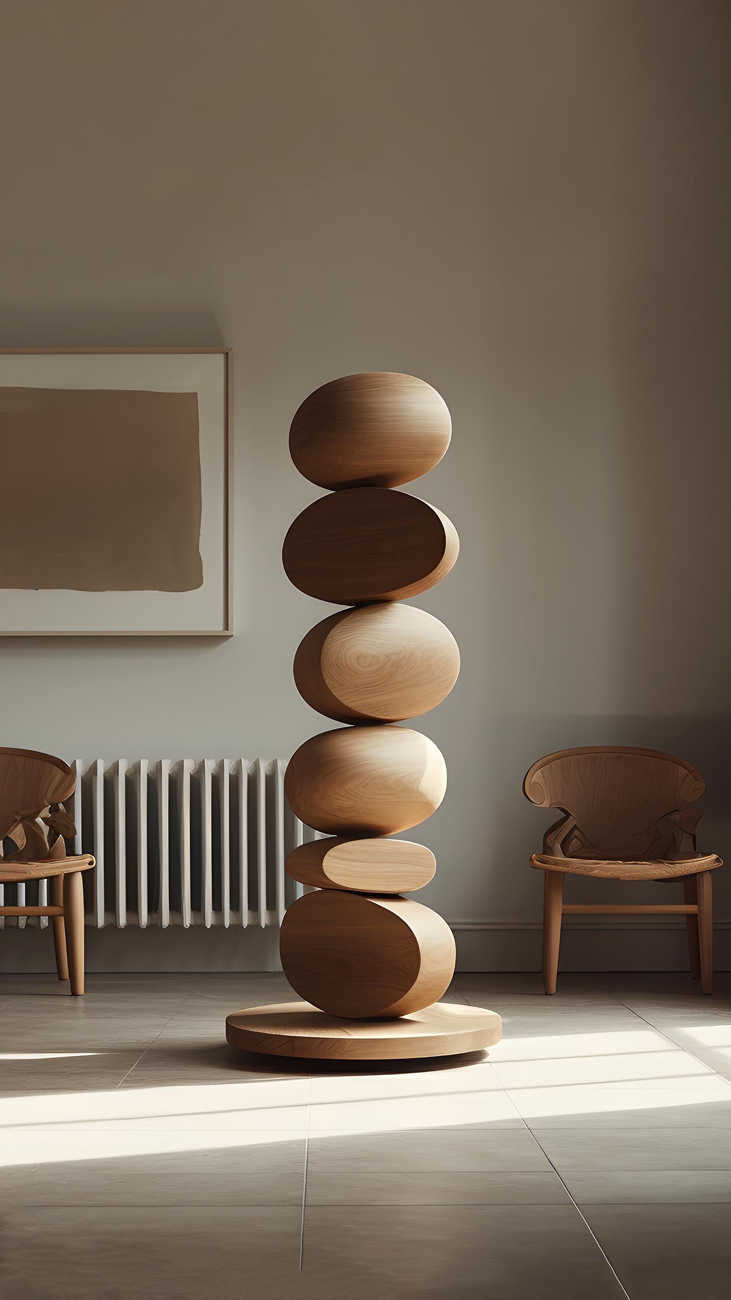 Hand-Crafted Escalona’s Elegance Still Stand No29: Tall Wooden Totem by NONO For Sale