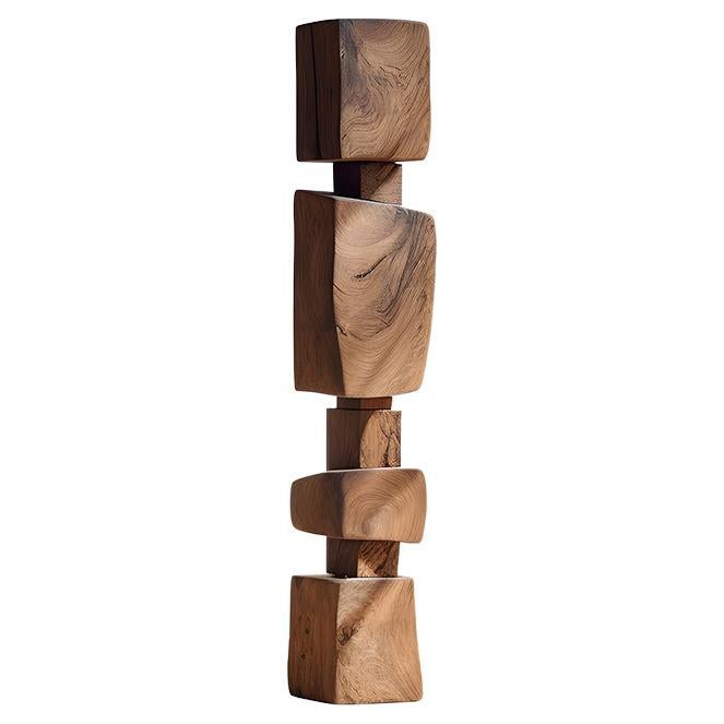 Serene Standing Wood Totem Still Stand No33 by NONO, A Joel Escalona Creation For Sale