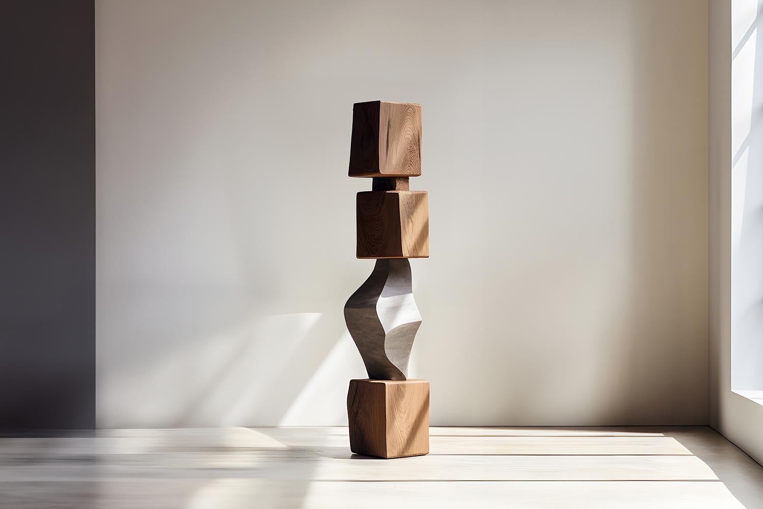 Anmutiger geschwungener Totem Stand No39 aus Holz von NONO, Joel Escalona Crafted (Moderne der Mitte des Jahrhunderts) im Angebot