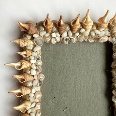 Standing Wooden Sea Shell Encrusted Photo Frame for 4" x 6" Photo