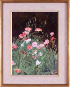 Stanhope A Forbes oil painting of poppies in a meadow, British, 20th Century